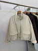 Korean Short Stand-up Collar Jacket Women's Loose Windbreaker Coat Spring Autumn Leisure Tooling Jacket Coat Female Overwear Top