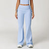 Bell-bottoms High Waist Workout Yoga Leggings Fitness Butt Lifting Scrunch Butt Sports Gym Flared Pants Women Wide Leg Pants