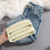 Jeans For Woman Y2k Pants Gray Stone Flared Stretch Winter Retro High Waist Horse Hoof Trousers Wide Leg Bell Bottom