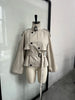 Retro Casual Double Breasted Short Trench Coat Women Solid Stand Collar Lace Up Versatile Jacket Autumn Lady Outerwears