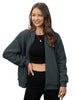 Womens Teddy Fleece Jacket Full Zip Thermal Lined Fuzzy Coat with Inner Pockets Warm Antistatic Winter Outerwear