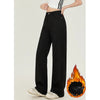 Winter Girls Thermal Fleece High Waist Jeans Lady Snow Warm Plush Denim Pants Women Classic Straight Leg Trousers