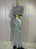 Sparkly Diamond Shawl Top And Long Dress Two Pieces Set Women Evening Prom Birthday Party Photo Shoot Sexy Stage Costumes