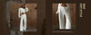 Sexy Slim White Women's Dress V-Neck Long Sleeve Ankle Length Dresses Elegant Classic Slit Female Dress
