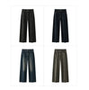 Women Jeans Washed Curved Barrel Loose Draping Wide Leg Autumn Retro Street Style Denim Bottoms Daily Wear