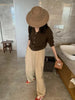 Korean version of autumn cashmere V-neck cardigan women loose short solid color sweater knit sweater simple coat