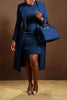 Women's Set Full Sleeve Long Blazer Coat+ Long Dress Suit Winter Streetwear Two 2 Piece Set Africa OL Work Outfits