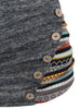 European and American Explosions Women's Ethnic Style Geometric Stripe Stitching Hooded Knitted Long-Sleeved Tight Dress