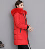 Parkas Women Winter Jacket Coat Hooded Fur Collar Outwear Female Parka Thick Cotton Padded Female Overcoat