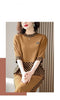 Middle-aged mother Suit Spring Autumn Loose Plaid Patchwork Top+Wide leg pants Two-piece Women's Clothing Sets