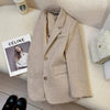 Women's Blazer Jacket Spring Autumn Korean Version Loose Ladies Small Suit Coat Design Sense Lady Outerwear