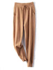Women 100% Wool Pants Autumn and Winter Soft Comfortable High-Waist Knitted Thicken Pants Female Thin pants Casual Trousers