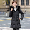Women's Down Cotton Jacket Comfortable Elegant Ladies Winter Parka Coat Loose Temperament Lady Cotton Padded Outerwear