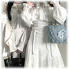 Original Japanese Lace Off-Shoulder Long Sleeve Dress Sweet Girl Kawaii Bowknot Women's Elegant Lolita Short Dresses