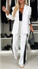 Female Office Blazer 2 Piece Sets Autumn And Winter Long Sleeves Suit Women's Suit Pimp Stitching Pants Pocket Suit