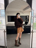 Women Autumn Furry Sweater Coat Single Button Design Knitted Warm Coat Thick Cardigans Clothes Tops For Women Sweater