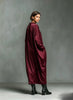 Satin Oversized Shirt Maxi Dress Lapel Collar V Neck Pockets Loose Flowy Minimalist Elegant Daily Casual Dress for Women