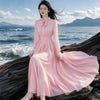 Korean Dress Women's Spring Autumn Elegant Temperament Comfortable Long Dressss Ladies Vestidos