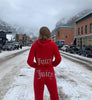 Women's Hooded Sweatshirt Suit Zipper Cardigan Diamond Street Velvet Casual Female Pants 2-piece Set