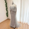 Beaded Mermaid Evening Dress for Women Elegant High Neck Long Sleeves for Women Wedding Party Gown Customized