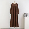 Spring Autumn Muslim Dress Women Loose Maxi Dresses Female Full Sleeve Casual Solid Pockets Robe Long Dresses Vestidoes