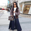 Street Faux Fur Patchwork Jacket Women Design Sense Long Sleeves Casual Female Coat Autumn Winter Lady Streetwear