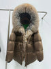 Winter Real Fox Fur Collar Hooded Thick Goose Down Jacket Natural Coat Women Female Outwear Warm Russia Puffer Jackets