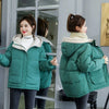 Winter Thickened Warm Parkas Women Casual Hooded Cotton Padded Jacket Woman Students Long Sleeved Quilted Short Coats