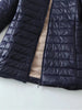 Mid Length Korean Edition Hooded Fit Women Jackets Autumn Winter Mid-length Office Cotton Coats Warm Lamb Fleece Parkas