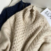 Autumn Winter Thick Turtleneck Cashmere Knitted Cardigan Women Casual Knit Loose Wool Sweater Larg Size Female Jacket Tops