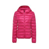 Women's Lightweight Packable Down Jacket, Warm Hooded Puffer Coat, Ultra-Thin Short Winter Jacket, Casual Outdoor Commuter Wear