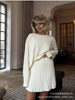 Autumn Solid Color O-neck Sweater Dress Sets Women's Clothing Long Sleeves Fishion Style Loose Knitted Short Skirt Set