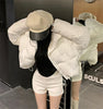 Winter Clothing Parkas Women's Outwear Short Coats Korean Rhinestone Coat Ladies Thickened Warm Cotton Puffer Jackets