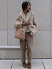 Autumn Winter Women’s Faux Mink Fur Coat Striped Thickened Plush Jacket Loose Fit Outerwear Seller Coat