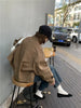 Korea Short Outerwear Woman Casual Loose Lazy Chic Long Sleeve Cotton Blends Windbreaker Coats Thin Thench
