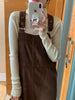 Chic Japan Mori Girls Feminine Vestidos Women Flower Embroidery Elegant Retro Cute Vintage Cotton Corduroy Pockets Shirt Dress
