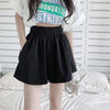 Korean Wide Leg Shorts Ladies Casual All-Match Elastic Waist Sport Short Pants Woman Solid Color Simple Loose Shorts
