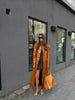 Brown Crocodile Embossed Faux Leather Trench Coat Lapel Single Breasted Straight Front Pockets Autumn Winter Fit Jacket