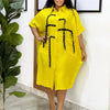 Loose Shirt Dress Lapel Single Breasted Half Sleeved Big Pocket Spliced midi Dresses Women Elegant Commuter Shirt