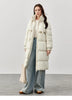 Women's Long Parkas Winter Padding Coat Oversized Stand Neck Hooded Zipper Warm Outerwear Woman Clothes W44M58169