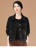 Cowboy Jacket For Women Spring Female Denim Coat Retro letter Butterfly Heavy Embroidery Loose Short DenimTop