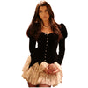 Women's Vintage Velvet Mini Dress Sweetheart Neck Puff Sleeve Dresses Floral Ruffle Tiered Skirt Romantic Party Date Outfit