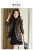 Women Leopard Printed Woolen Blazer Long Sleeve Single Breasted Autumn Winter Jacket Streetwear Ladies Blazer Female Outerwear