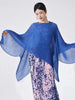 Pleated Shawl Coat For Women Slash Neck Solid Color Headcloth Scarf Versatile Coats Spring 2Z2603