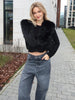 Knit Fluffy Cardigan Sweater Women's Ribbed Long Sleeve V-Neck Fluffy Elegant jacket Coat Female Knitwear Cardigan