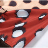Women Chic Vacation Outfits Leopard Print Sheer Chiffon Shirt Casual Turn-down Collar Mini Dress & Detachable Scarf