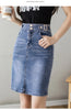 Autumn Plus Size Skirt For Women High Waist Large Size Slit Black Or Blue Jeans Skirts Korean Slim Jupe Femme