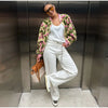 3D Flower Bomber Jackets Women Loose Zipper Full Sleeve Female Coats Baseball Jackets Spring High Street Outwear