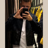 Street Women Jacket Urban Button V-neck Long Sleeve Patchwork Panelled Female Coat Spring Autumn Chic Lady Outwears