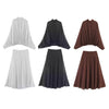 Women's Polka Dot Blouse Skirt Set Spring High Neck Batwing Sleeve Sheer Front Tie Bow Midi A-Line Dress Set